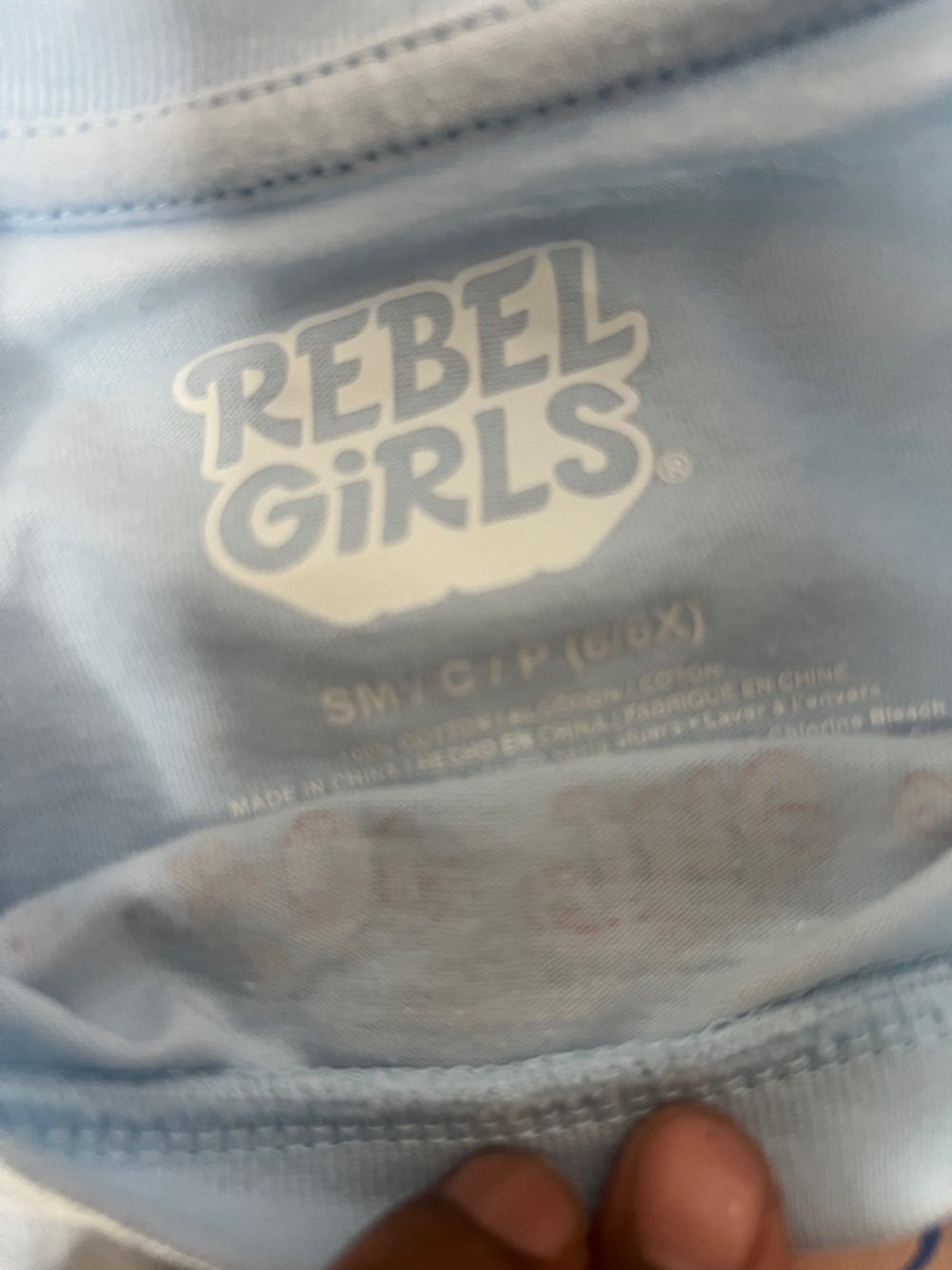 Girls Light Blue Short-Sleeve Graphic Tee - 6X - Picture 2 of 5